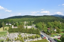 Widok z drabiny strażackiej
