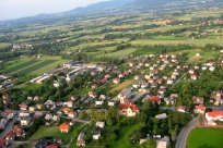 Centrum Goleszowa- widok lotniczy