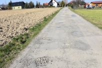 ul. Brzozowa w Goleszowie Równi przed remontem
