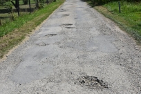 ul. Brzozowa w Goleszowie Równi przed remontem