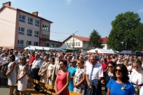 Wspólny śpiew uczestników dożynek
