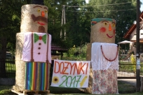 Dekoracja dożynkowa na ul. Wolności w Goleszowie