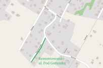 Przebieg remontowanego odcinka drogi