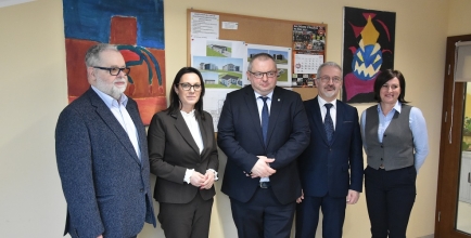 Od lewej: Andrzej Molin, Sylwia Cieślar, Krzysztof Klimosz, Mieczysław Szczurek, Katarzyna Rudek