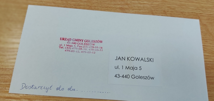 Korespondencja z Urzędu Gminy