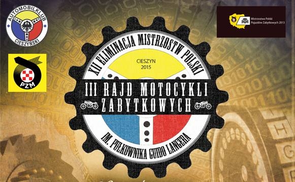 Baner reklamujący rajd zabytkowych motocykli